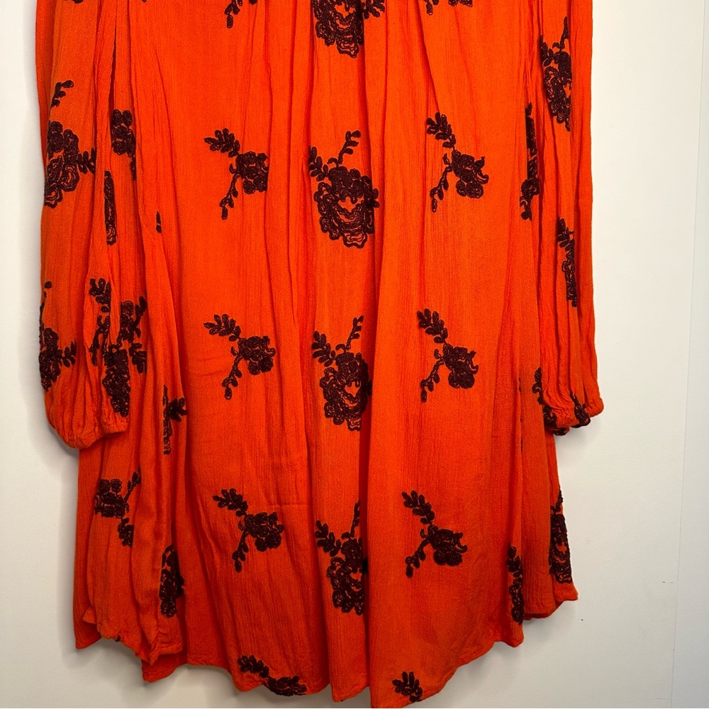 Free People‎ Emma Austen Cotton Long Sleeve Mini Dress - Picture 8 of 10
